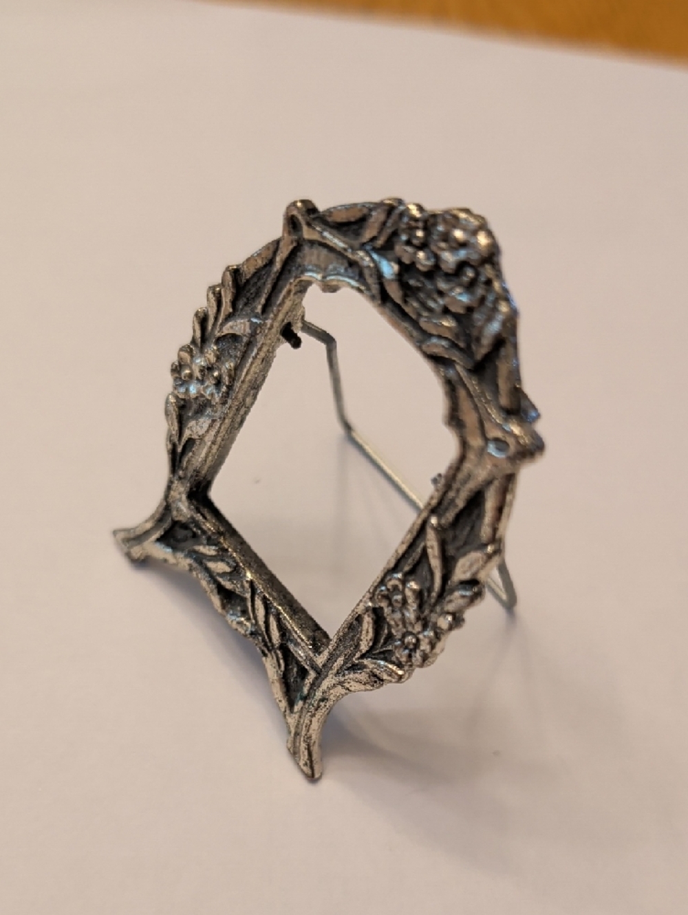 Vintage Silver Floral Mini Picture Frame - Picture 8 of 8